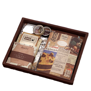 Stile semplice stile retrò ragazza letteraria cuore <span class=keywords><strong>Account</strong></span> A6 taccuino copertina di carta scatola regalo con combinazione di adesivo per la scrittura del diario - Product Image 1