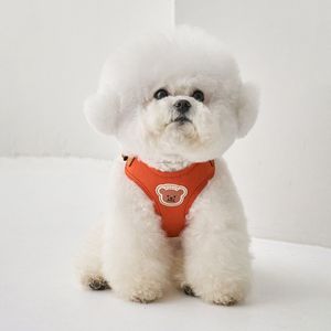<b>Cute</b> <b>Bear</b> Design Adjustable Dog Harness and Leash Set | Breathable Soft Vest Harness for Small Dogs Puppies Outdoor Walking - Product Image 3