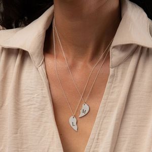 Collana a Cuore in Acciaio Inossidabile con Catena a Bambù Placcata Oro, Personalizzabile con Incisione, Trendy per la Festa della Mamma - Product Image 4