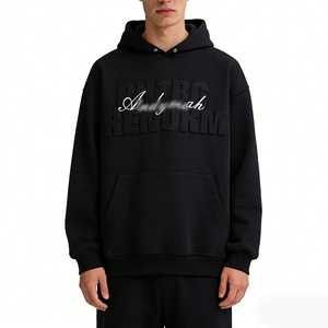 Individuelles Logo Prägung Kapuzenpullover Hoodies für Männer Maßgeschneiderte 3D-Stickerei Siebdruck Hoodies Herren-Kapuzenpullover & Sweatshirts - Product Image 2