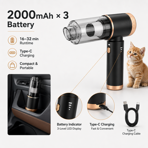 4 in 1 Cordless Handheld <b>Vacuum</b> Cleaner 100W 20KPa Brushless Air Duster Blower Inflator Deflator Type C Rechargeable OEM ODM - Product Image 2