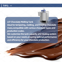 Machine à fondre le chocolat professionnelle LST en acier inoxydable 304, réservoir de stockage automatique de 150/300/500/1000L pour noix, lait, farine, haute qualité