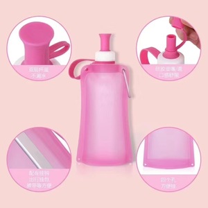 Botella <span class=keywords><strong>de</strong></span> Agua Plegable <span class=keywords><strong>de</strong></span> Silicona Ecológica <span class=keywords><strong>de</strong></span> 550 ml, Portátil y Plegable para Viajes, Ciclismo, Correr y Gimnasio - Product Image 4