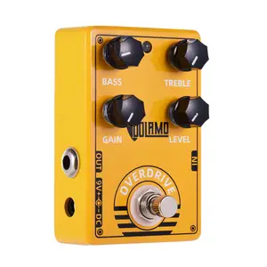 D-8 Overdrive Guitar Effect Pedal with Bass Treble Gain Level Controls and True Bypass Design for Electric Guitar