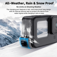 Vente Flash : Cache-batterie latéral étanche à la pluie et à la neige pour GoPro Hero 13/12/11/10/9 – Chargez pendant la prise de vue – Accessoire pour Vlog en extérieur