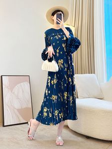Otoño nuevo elegante vestido informal de moda para damas estilo chino de gama alta con estilo extranjero vestido de mujer plisado Suelto - Product Image 4