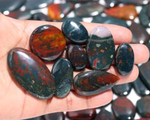 N.K.gems Natural <b>Rainbow</b> Bloodstone Mix Cabochon Gemstone | High Quality Loose Stones Color Play Jewelry Making | Third Party - Product Image 2