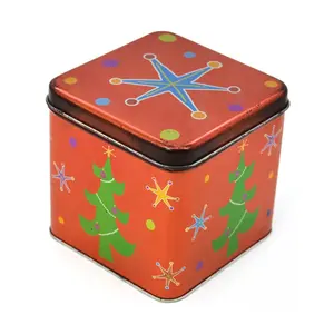 2023定制圣诞树礼品罐礼品盒食品玩具圣诞金属储物盒