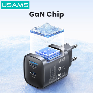 Cargador de pared USAMS CC290 de 45W rápido tipo C PD QC 3,0 USB Compatible con <span class=keywords><strong>iPhone</strong></span> Android OTP OVP enchufe de EE. UU. cargador de teléfono inteligente estándar - Product Image 4
