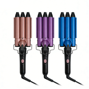 Rizador de Pelo de Cerámica de 3 Barriles, 22MM, 50W, 200°C, Doble Voltaje, WLX-923, Tubo de Cerámica Anti-Frizz, Cerámica Premium - Product Image 3
