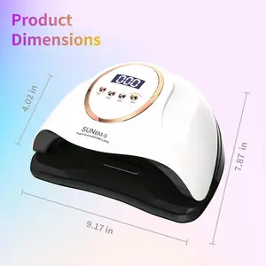 Profissional 180W Red Light Cura Gel Nail Art Ferramentas Salão de beleza Mesa Manicure Máquina Sun Uv Nail Dryer UV LED Nail Lamp