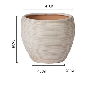 Maceta de Cerámica de Diseño Minimalista y Adorno de Piso con Planta en Maceta para Decoración del Hogar - Product Image 6
