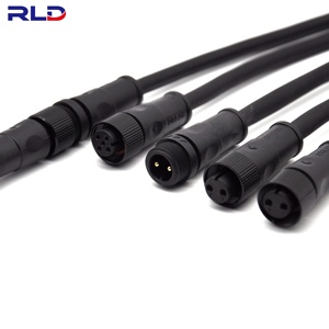 定制M16 IP67防水公母连接器，带2针、3针、4针、5针电源线插头，适用于LED灯条 - Product Image 2