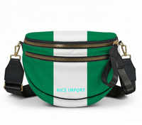 Sac à bandoulière Montserrat Flag Shell pour femme, sac à bandoulière patriotique et léger avec fermeture éclair