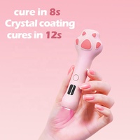 Lampe UV rechargeable 2086 pour le séchage du gel à ongles, lumière rouge, lampe LED mignonne en forme de patte de chat