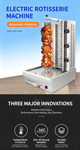 Máquina de Barbacoa Eléctrica Comercial con Brochetas Giratorias, Parrilla Automática sin Humo con Recubrimiento Electrolítico para Restaurantes y Servicios de Catering - Product Image 5