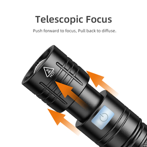 Sản xuất tay LED Đèn pin ngoài trời <span class=keywords><strong>1000lumen</strong></span> GT75 LED sạc Zoomable đèn pin - Product Image 2