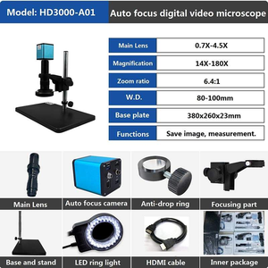 Microscopes numériques monoculaires automatiques Boshida HD3000-A01 pour l'enregistrement et la mesure - Product Image 2
