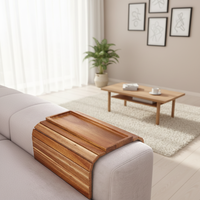 Table Plateau Pliante en Bois à Niveau Unique, Économie d'Espace, Écologique, Durable, Rangement Facile pour Salon et Appartement – Vente Directe Usine