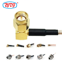 Connecteurs mâles et femelles 50 Ohm SMA/N Type/MCX/MMCX/TNC/BNC/UHF/FME/QMA à 90 degrés pour assemblage de câbles RF RG316