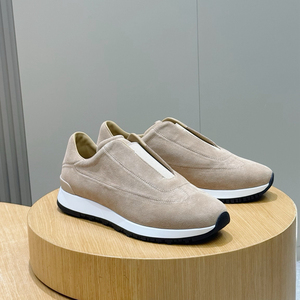 Chaussures décontractées rétro en daim véritable fabriquées en Italie, sans lacets, pour homme, confortables, à semelle épaisse, pour un usage quotidien en extérieur - Product Image 6