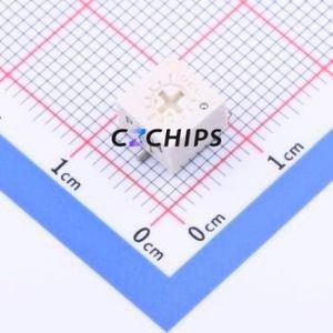 Résistance/potentiomètre réglable SMD 3361P-1-204, 6,9x7 mm (Résistance : 200 kOhm) (Précision : 10%) - Product Image 1