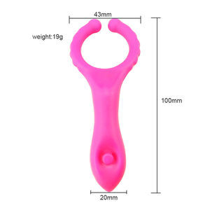Vibrerende rubberen penisring, seksspeeltjes voor mannen, langdurige werking, grote cockring, unieke penis- en tepelring - Product Image 4