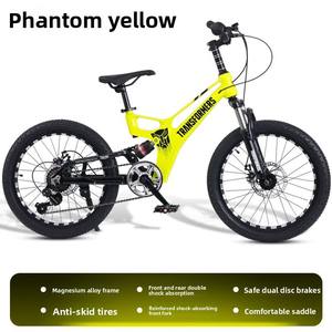 Bicicleta de Montaña de 7 Velocidades con Suspensión Completa, Cuadro de Aleación de Magnesio, Frenos de Disco Dobles, Pedales Ordinarios, Bicicleta de Carretera y Senderismo para Adultos Unisex - Product Image 6