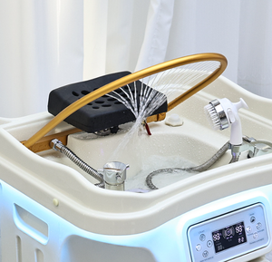 Bac à shampoing portable de luxe moderne en acrylique pour lavage de cheveux et thérapie SPA, sans tuyauterie, avec deux réservoirs d'eau, pour salon de beauté - Product Image 5