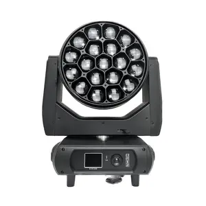 Zoom lavagem movendo cabeça grande abelha olho K15 19x40w RGBW 4in1 LED