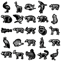 50pcs usine en gros dessin animé décoration autocollant vinyle amovible ordinateur portable étanche Animal squelette autocollant