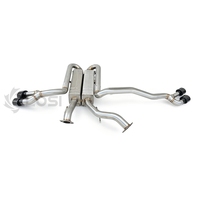 Silencieux d'échappement à haut débit en acier inoxydable avec soupape et embouts latéraux quadruples pour Lexus LX460 LX570 12-20 Kit de modification tout-terrain
