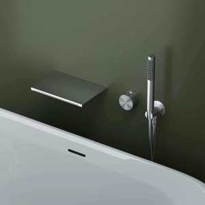 Concealed Wall Mounted Waterfall Faucet 210mm Rectangle Shower Head Ceramic Valve Core For Bathtub - Product Image 3