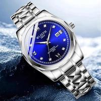 Wlisth 6141 Nouvelle Montre-bracelet Mécanique Automatique de Luxe pour Homme, Style Vintage Tendance, Aiguilles Lumineuses, Étanche