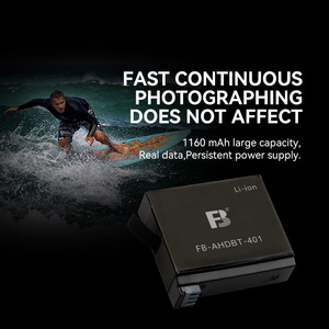 FB AHDBT-401 <span class=keywords><strong>batterie</strong></span> Lithium-ion 1160mAh <span class=keywords><strong>batterie</strong></span> de caméra de sport pour <span class=keywords><strong>GoPro</strong></span> mini caméra de sport <span class=keywords><strong>Hero4</strong></span> et Go Pro Ahdbt-401 - Product Image 2