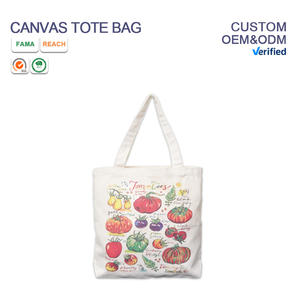 Bolsa de Compras de Lona Ecológica de Gran Capacidad para Fin de Semana, Bolsa de Playa Personalizada, Bolsa de Lona Rosa Resistente con Bordado - Product Image 1