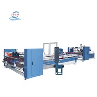 Máquina Plegadora y Encoladora de Cartón Automática de Alta Velocidad en Línea, Máquina Encoladora de Cajas Corrugadas Multicolor