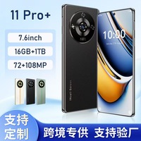 Nouveau Smartphone 5G 11 Pro+ Écran Large 7,6 pouces Android 14 3 Go + 1 To Double SIM Double Veille Batterie 7000 mAh Version Anglaise Durable