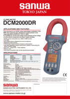 Multimètres numériques à pince SANWA DCL1000 DCL1200R série DCM True RMS AC/DC avec écran LCD fabriqués à Taïwan/Chine