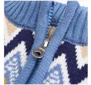 Cardigan en coton personnalisé pour garçon, avec fermeture éclair, plusieurs couleurs et motifs, pour bébé garçon, tricot à manches longues - Product Image 4