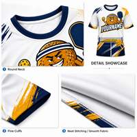 Camiseta de Pickleball Personalizada de Secado Rápido y Transpirable con Logotipo, Nombre y Número, Venta al Por Mayor OEM