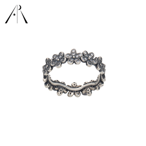 高品質の親友永遠にリングギフト925シルバーウェディングエンゲージメントフラワーダイヤモンドリング - Product Image 3