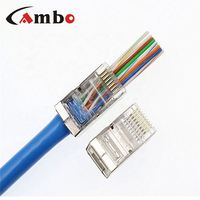 Utp Cat6 Cat5 Cat5E Rj11 Rj45 Connecteur Brin Câble Réseau Terminal 8P8C Plaqué Or Prise Modulaire Ethercon Rj45 Cat5