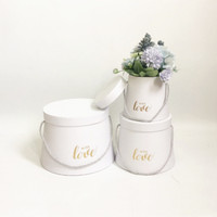 Belles boîtes rigides fendues de carton de boîte de fleur de cône de stock avec la stratification brillante et mate pour des fleurs