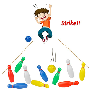 ZF31Wholesale-mini pelota para niños, juego de bolos deportivo con 6 Bolas de plástico coloridas, 2019 - Product Image 2