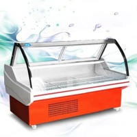 Vitrine Réfrigérée Commerciale pour Supermarché, Équipement de Réfrigération pour Aliments Cuisinés et Viandes Fraîches, Vente en Gros