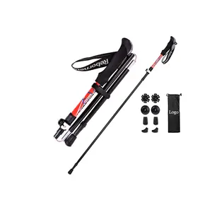 2pc Ultralight Aluminum Alloy 7075 Trekking Sticks with Quick Lock System, Telescopic, Collapsible for Hiking