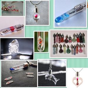 YIREPIN Venta al por mayor Colgante DIY de mini botella de vidrio para deseos con tapa roscada de 6MM, botella con diseño de arroz tallado, forma de corazón y estrella para fabricación de joyas - Product Image 6