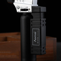 Vente en gros Briquet gonflable Pistolet de soudage à la flamme Briquet coupe-vent en métal plastique