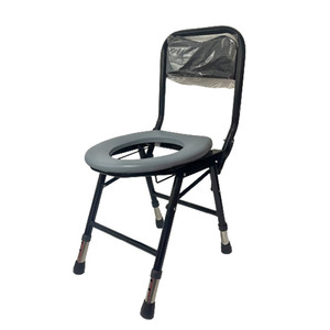 Silla de baño plegable de aleación de aluminio con respaldo para personas mayores y discapacitadas, equipo de seguridad para el baño - Product Image 3